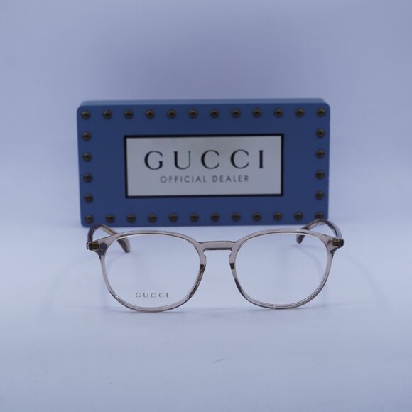 Gucci GG0551O 020 Square 55mm Eyeglasses - Transparent Light Brown - Picture 2 of 11